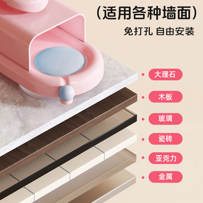 New Toothbrush Holder Wall-Mounted No-Drill Adhesive Cup Storage Rack Wash Cup Toothbrush Holder No-Drill Installation - image 3