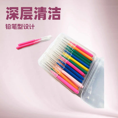 70 Cross-Border Straight Toothbrushes, Stainless Steel Wire Cleaning Toothbrushes, Braces Gap Cleaning Toothbrushes, Orthodontic Interdental Brushes - image 1