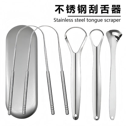 Manufacturer Stainless Steel Tongue Scraper Tongue Coating Cleaning Tool Oral Tongue Scraper Tongue Coating Cleaner Tongue Scraper Tool Wholesale - image 1