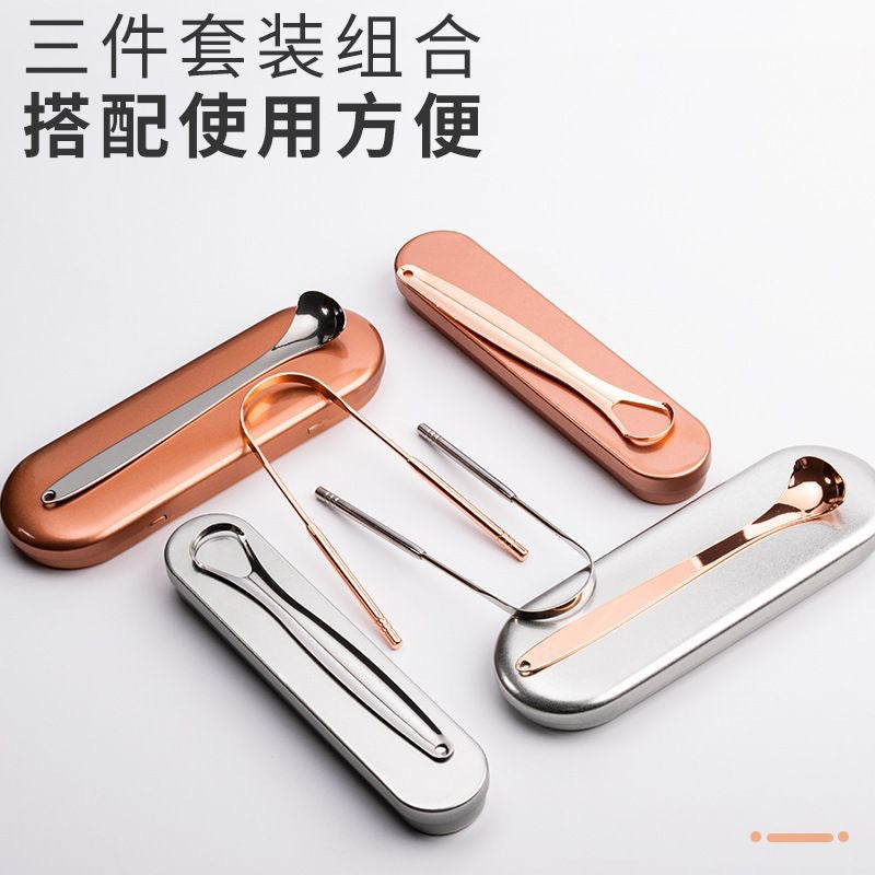 Manufacturer Stainless Steel Tongue Scraper Tongue Coating Cleaning Tool Oral Tongue Scraper Tongue Coating Cleaner Tongue Scraper Tool Wholesale - image 2