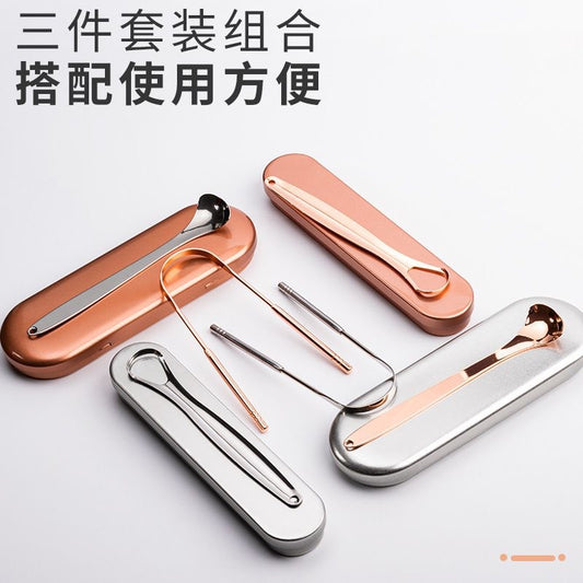 Manufacturer Stainless Steel Tongue Scraper Tongue Coating Cleaning Tool Oral Tongue Scraper Tongue Coating Cleaner Tongue Scraper Tool Wholesale - image 2
