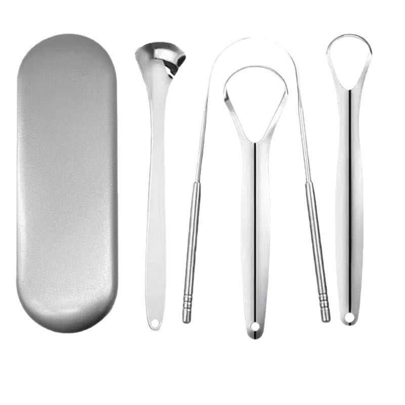 Manufacturer Stainless Steel Tongue Scraper Tongue Coating Cleaning Tool Oral Tongue Scraper Tongue Coating Cleaner Tongue Scraper Tool Wholesale - image 5