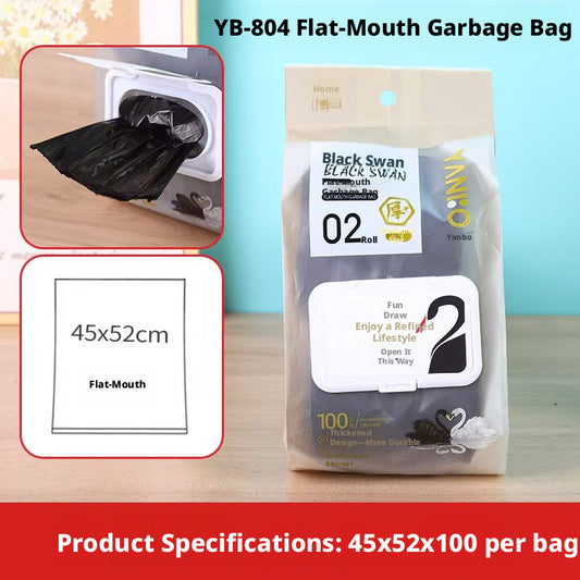 Flat Mouth Garbage Bag-pe-50 Pieces in Single Roll-2 Rolls-1