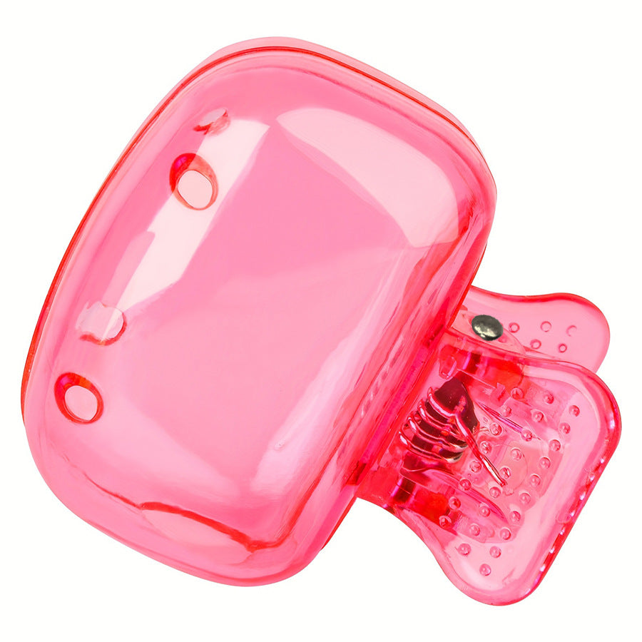 Pink translucent toothbrush head cover