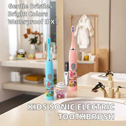 Children Sonic Electric Toothbrush Ipx6 Waterproof Colorful